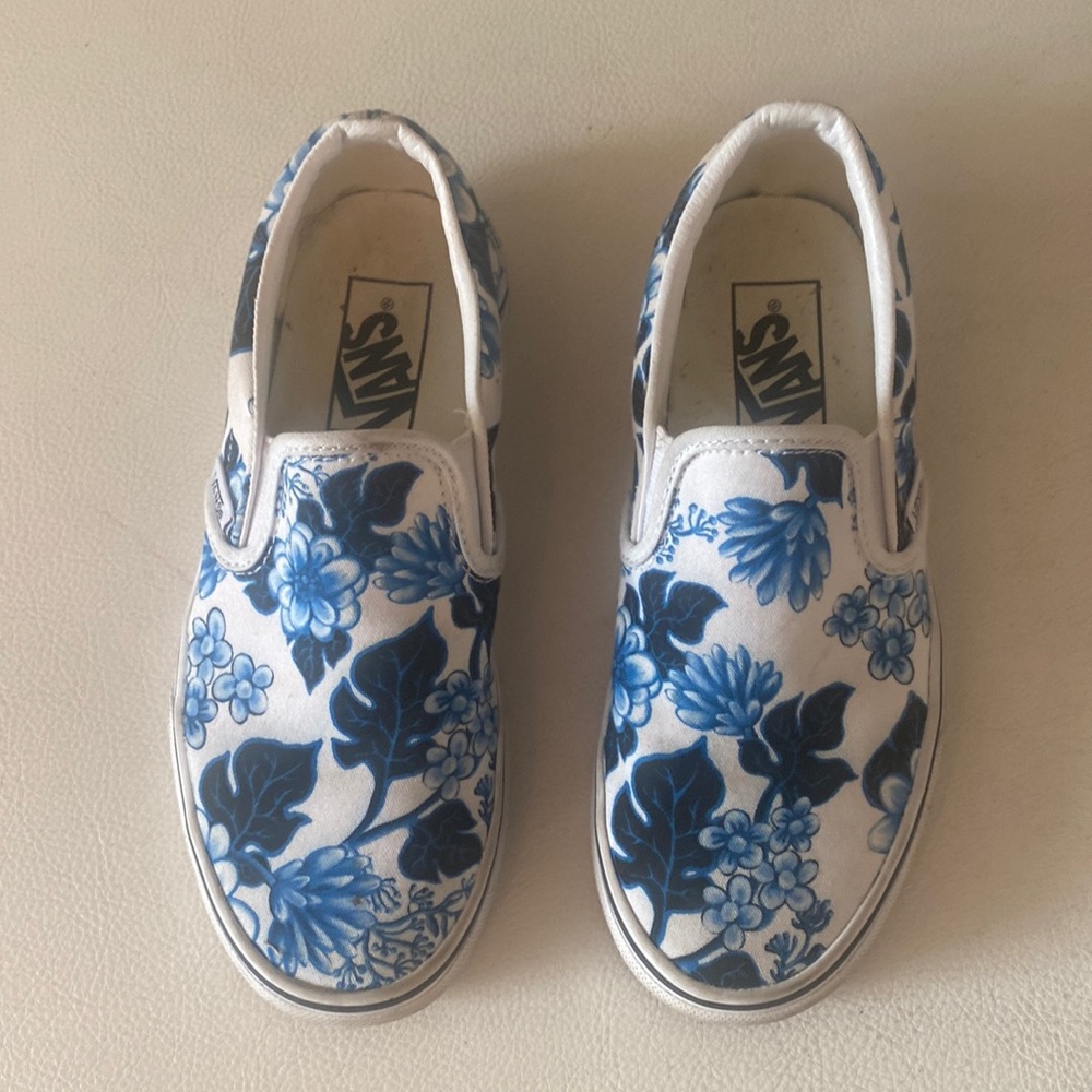 Floral slip on vans